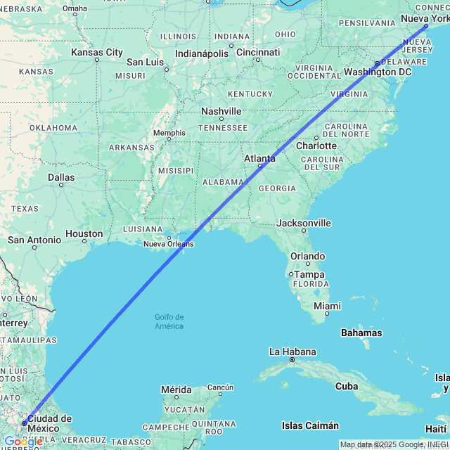 Vuelos baratos de Nueva York NYC a Ciudad de México MEX