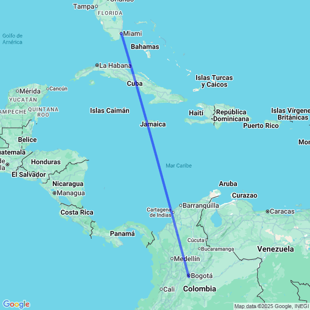 Vuelos baratos de Miami MIA a Bogotá BOG