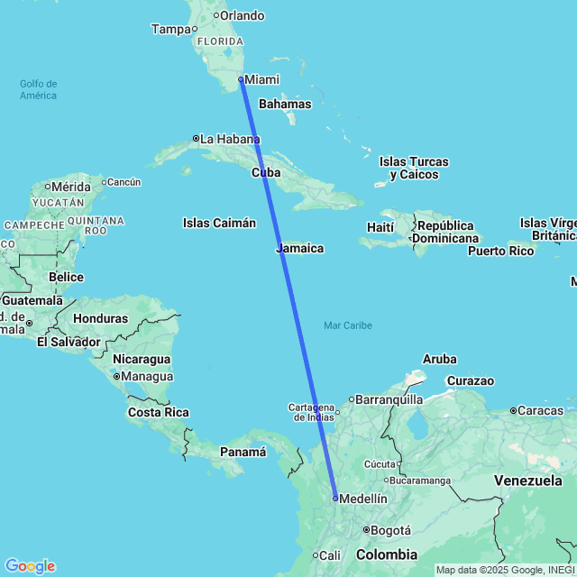 Vuelos baratos de Miami MIA a Medellín MDE